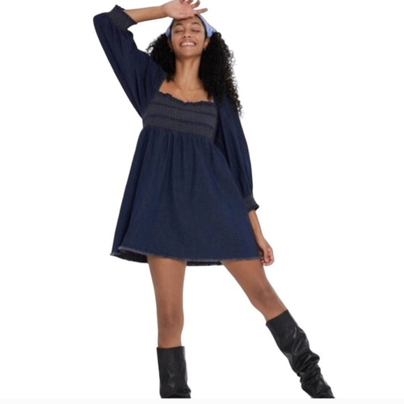 Free People Dresses & Skirts - Free People This is Everything Denim Mini Dress